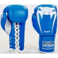 Боксерские перчатки на шнуровке кожа Venum Giant VL-5786-B