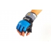 Перчатки для смешанных единоборств MMA Кожа MATSA Blue с защитой большого пальца, 7oz