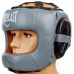 Боксерский шлем с бампером Everlast Gray (кожа)