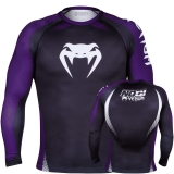 Рашгард Venum No Gi IBJJF Approved Rash Guard Black Purple (М, L)